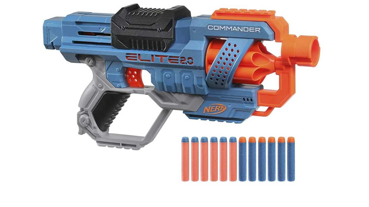 NERF Elite 2.0 Commander RD-6 Dart Blaster 12 Darts 6-Dart Rotating Drum - E9485
