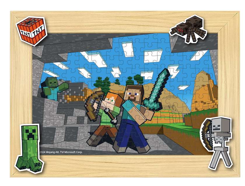 ფაზლი/Minecraft - 100-Piece Puzzle with Frame