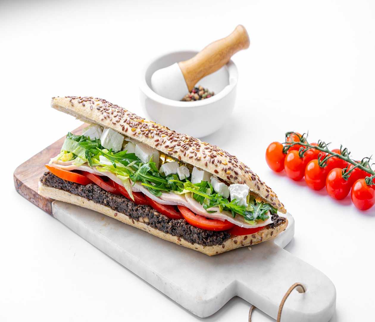 Mediterranean Turkey Sandwich