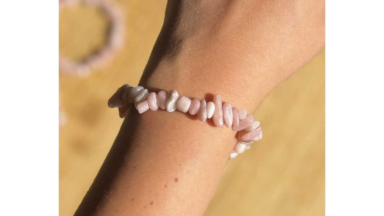 Pink Opal Chips Bracelet