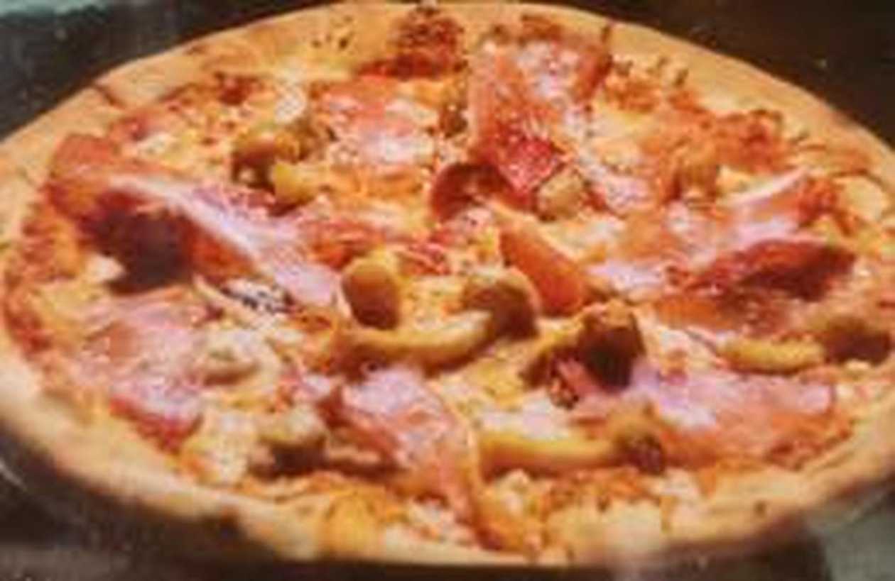 Medium Crudo and Porcini Pizza