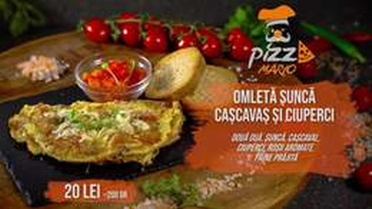 Omelette with Ham, Cheese and Mushrooms