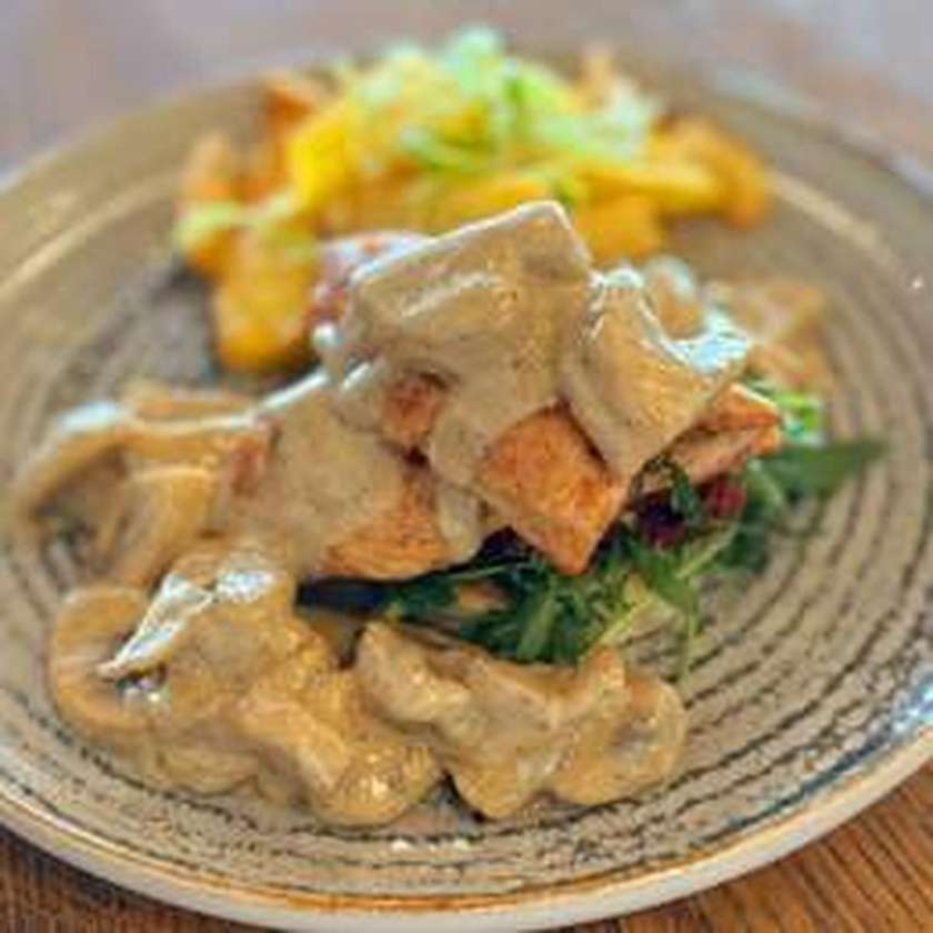 Grilled Chicken Thigh with Mushroom Escalope