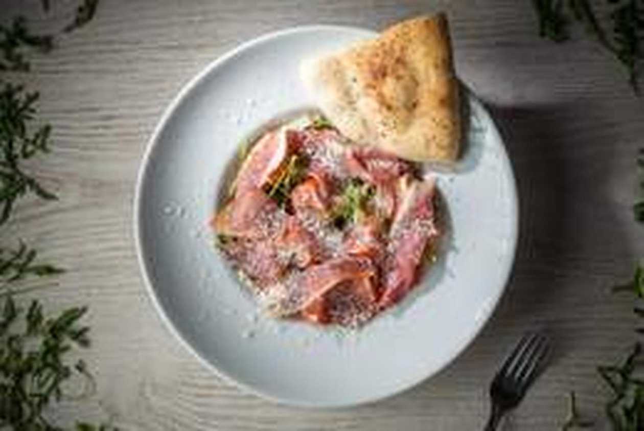 Crudo and Arugula Salad