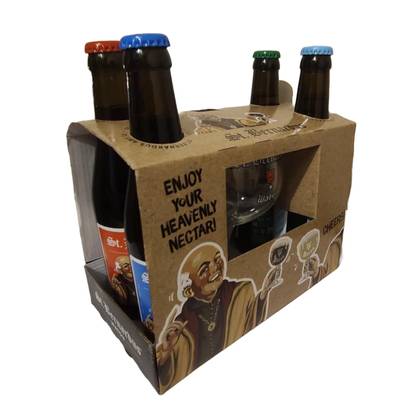 Подарочный набор St.Bernardus с 4 бутылками пива и бокалом