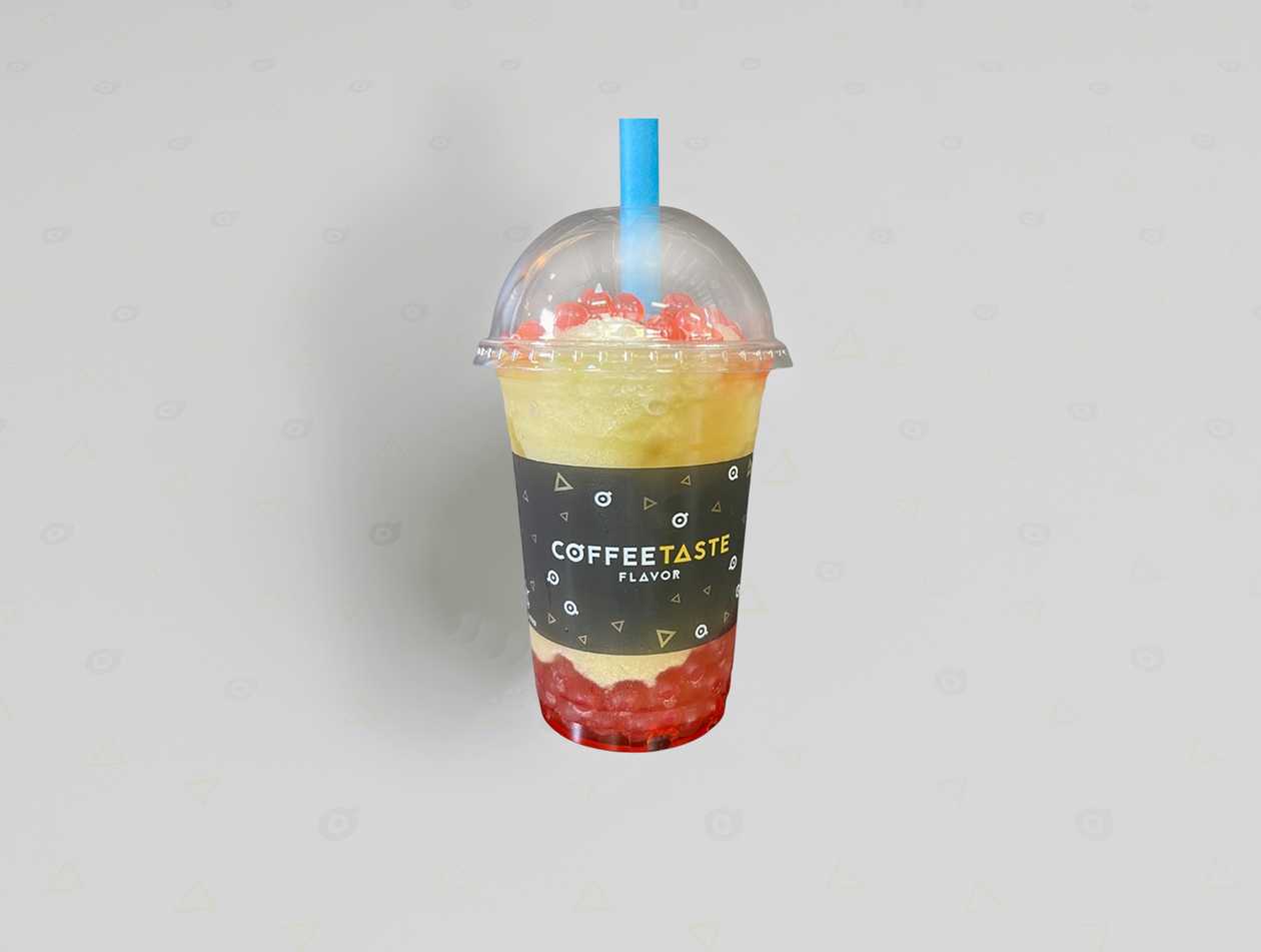 Bubble Tea Granita  Strawberry Apple