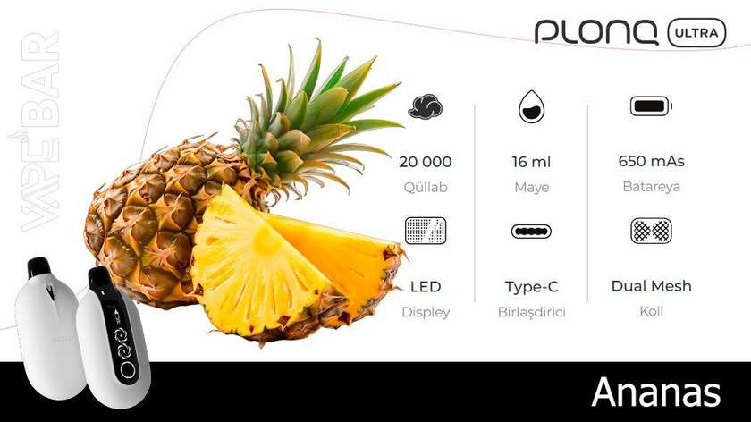 PLONQ Pineapple Icy 20000 Ultra