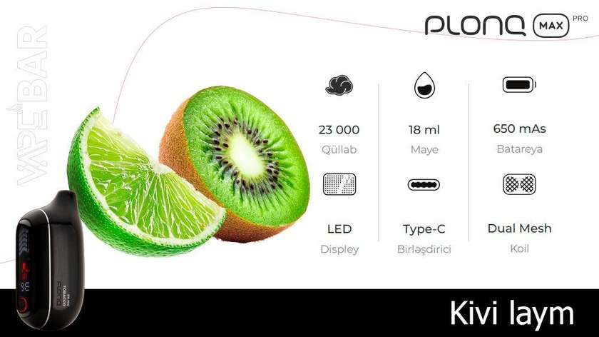 PLONQ Kiwi Lime 23000 Pro Max