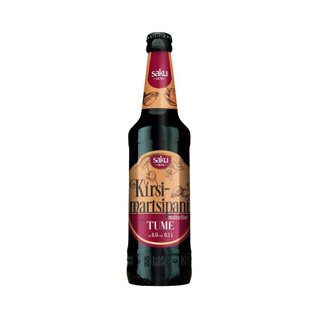 Saku, Kirsi-Martsipani Tume õlu, 500 ml
