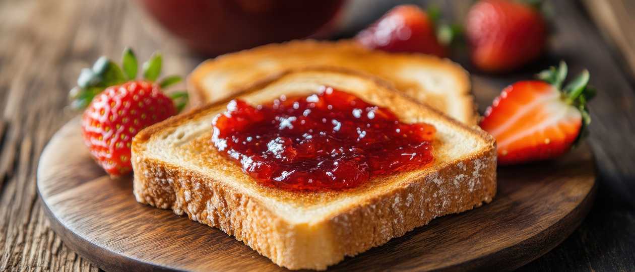 Rustic Toast with Jam