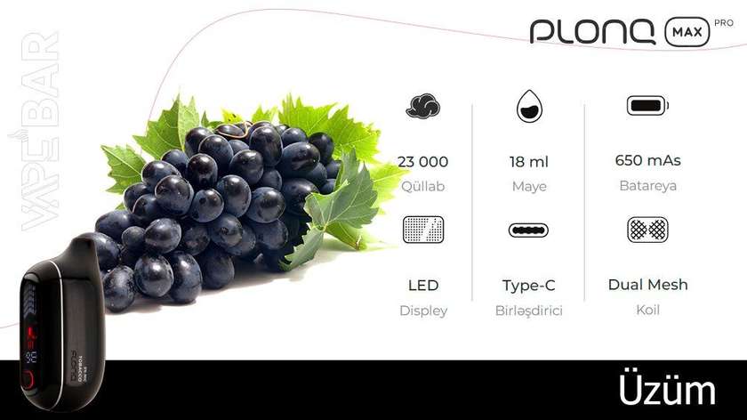 PLONQ Grape Icy 23000 Pro Max