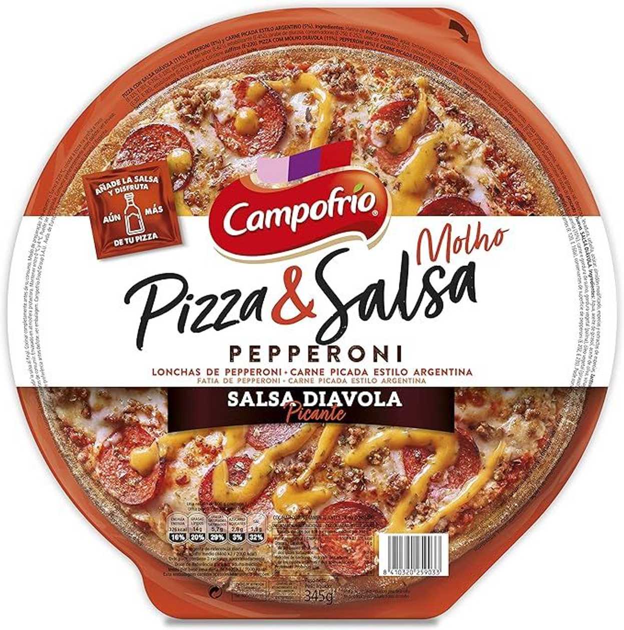 Pizza Fresca Pepperoni Picante Campofrio 345 gr