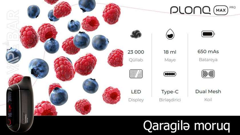 PLONQ Blue Razz Icy 23000 Pro Max