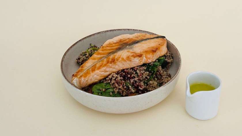 Grilled Salmon and Quinoa Bowl