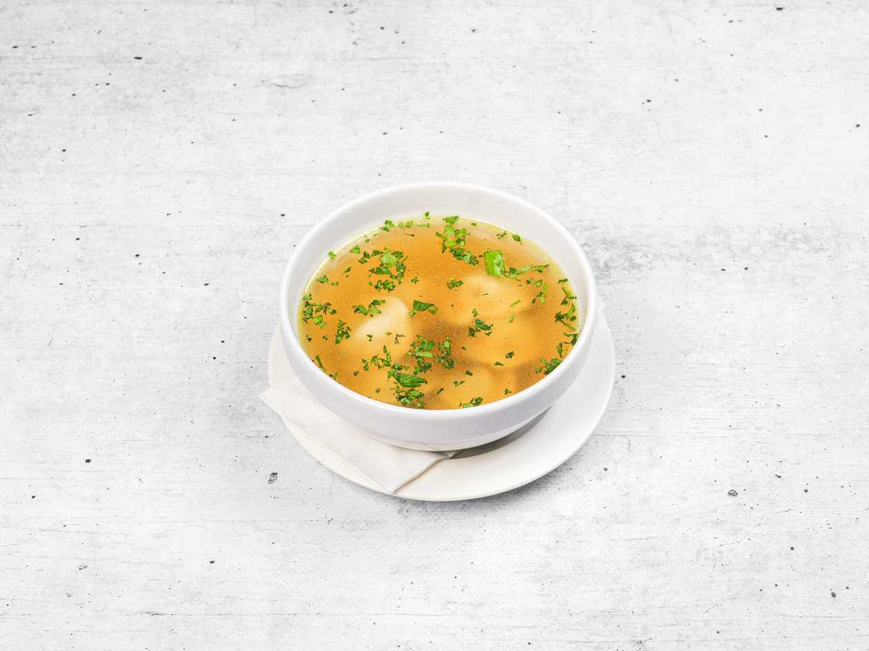 Homemade Chicken Soup with Small Dumplings