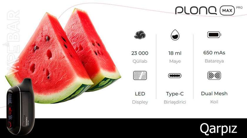 PLONQ Watermelon Icy 23000 Pro Max