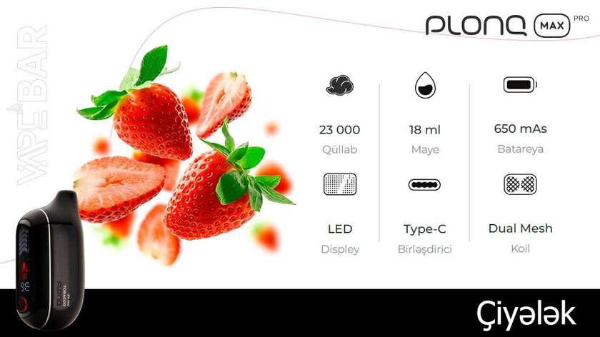 PLONQ Strawberry Icy 23000 Pro Max