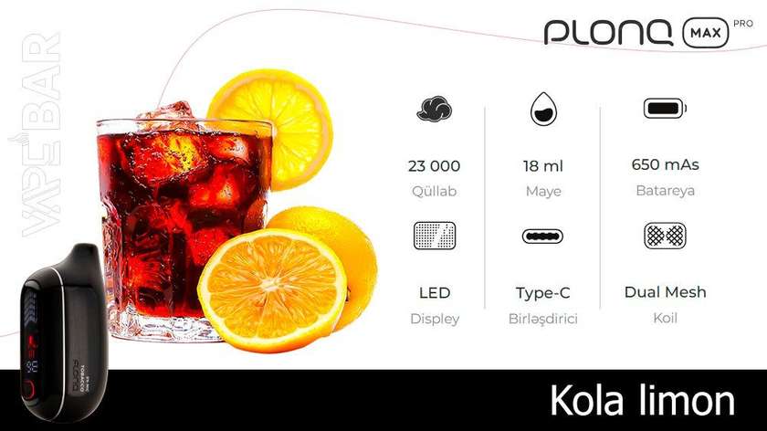 PLONQ Cola Lemon 23000 Pro Max