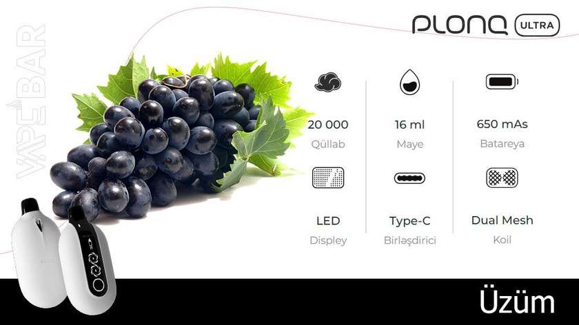 PLONQ Grape Icy 20000 Ultra