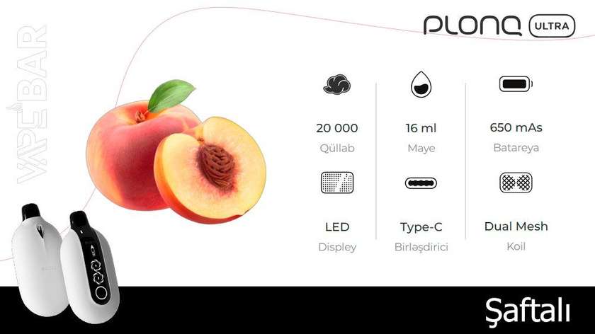 PLONQ Peach Icy 20000 Ultra