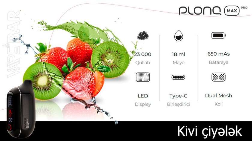 PLONQ Strawberry Kiwi 23000 Pro Max