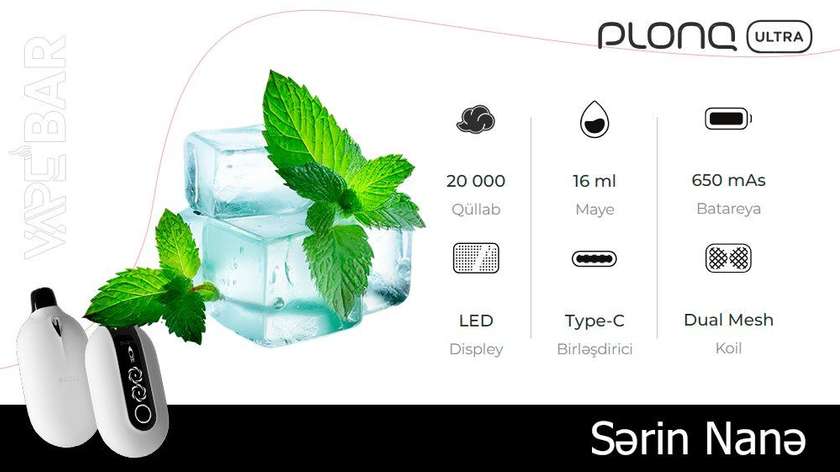 PLONQ Cool Mint 20000 Ultra