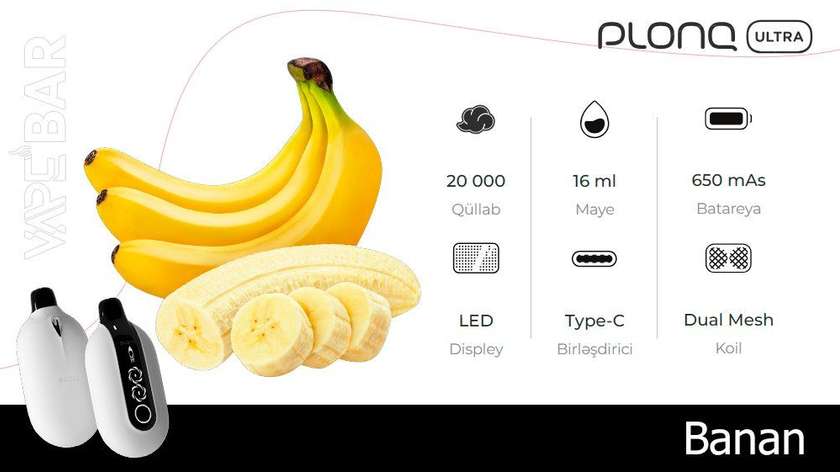PLONQ Banana Icy 20000 Ultra