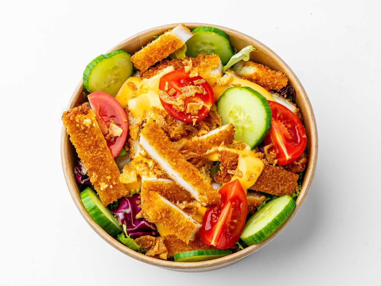 Chicken Schnitzel Salad