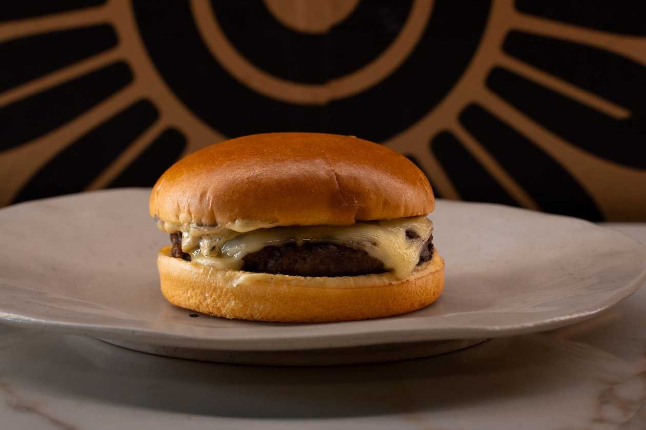 Swiss Cheeseburger with Mushroom & CreamSauce