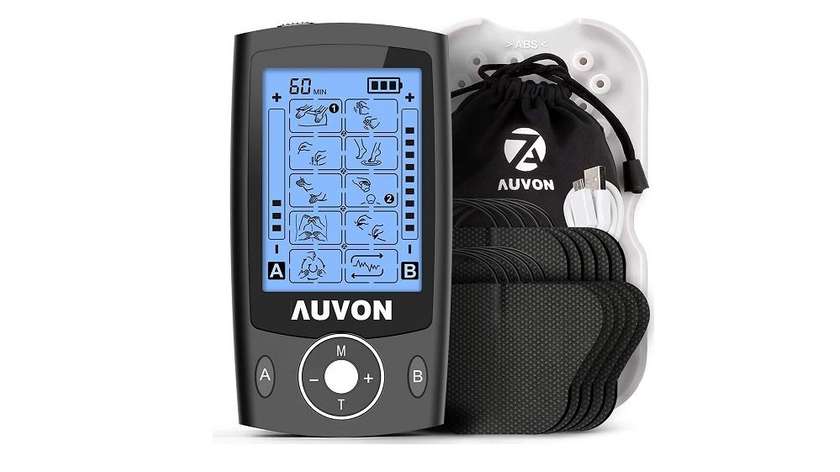 Auvon TENS Machine Dual Channel Pain Relief Muscle Stimulator 20 Modes, Pro PAT