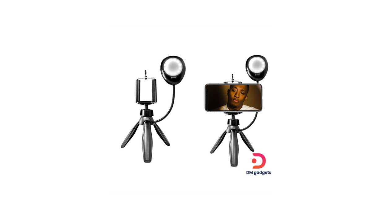 #380A#Earldom®ET-ZP15 Mini tripod Universal, With light-Black