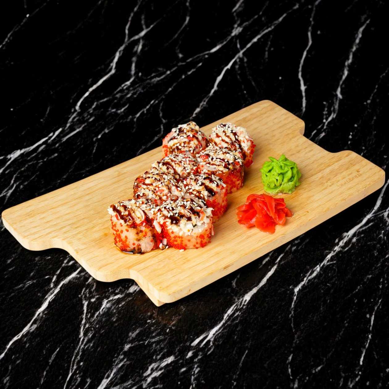 Baked roll with crab
