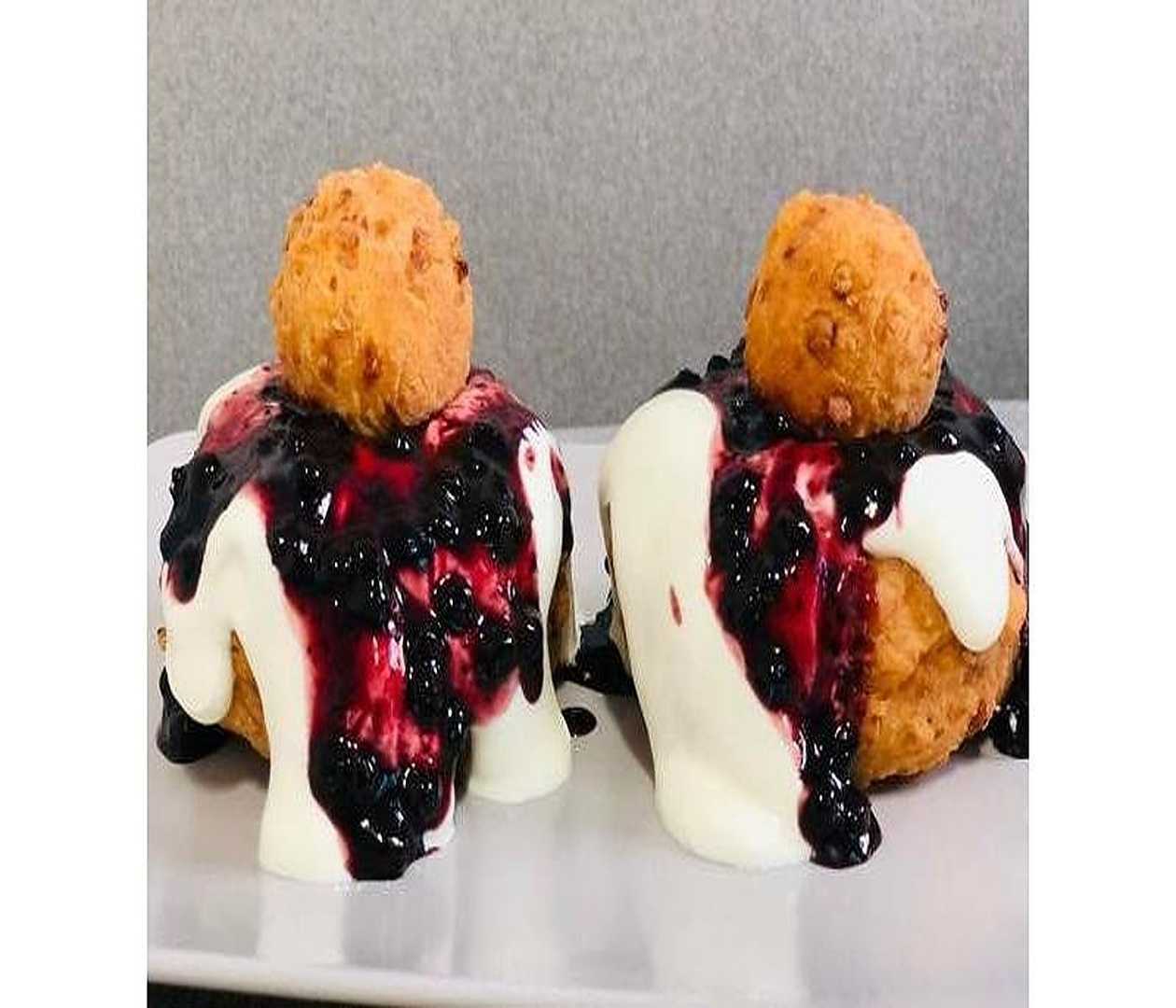 Doughnuts with Sour Cream and My Cherry Jam… (2 Pieces)