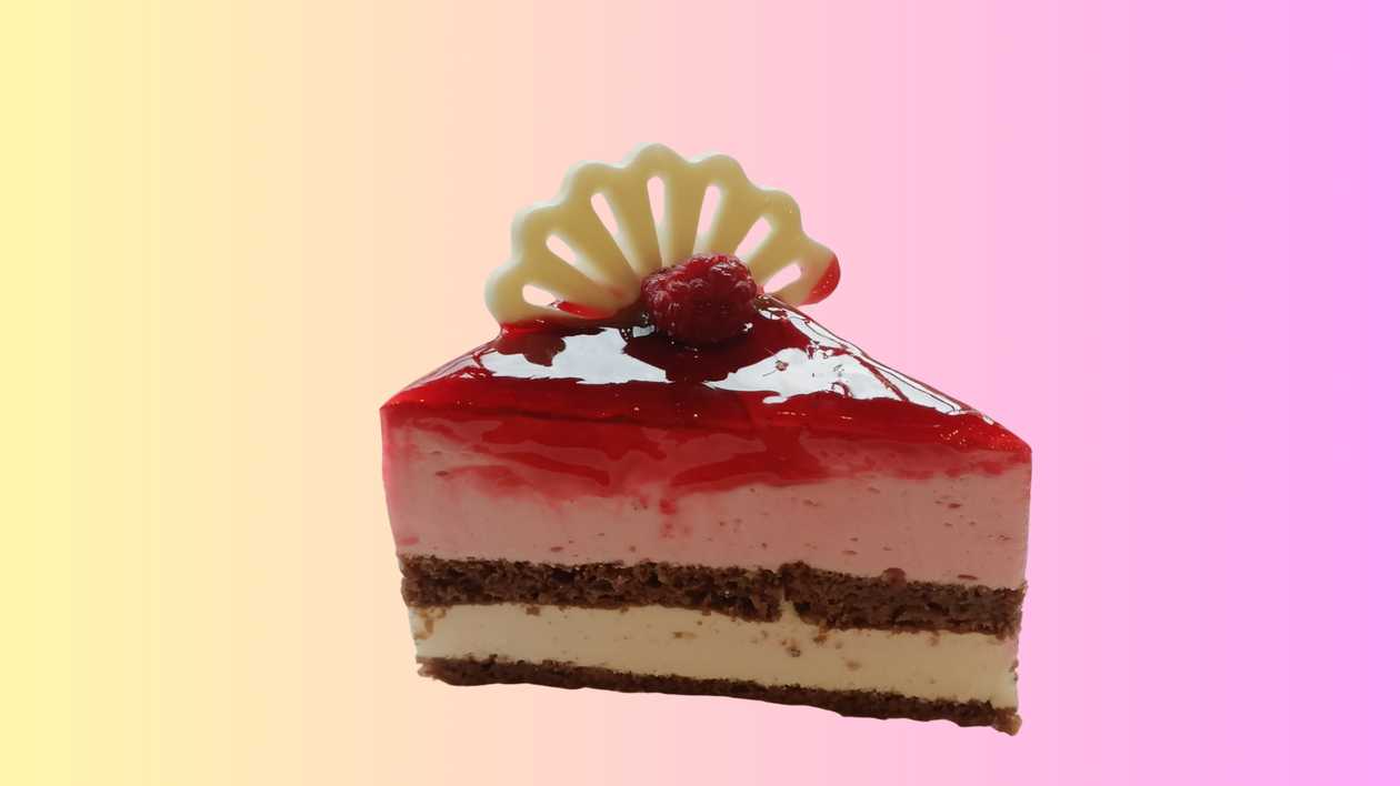Cheesecake and raspberry mousse