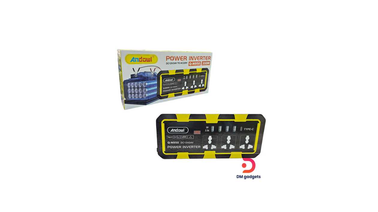 #340BE#Andowl®Q-N950 350W Car Inverter for Converting DC12V/24V to AC220V Power Inverter