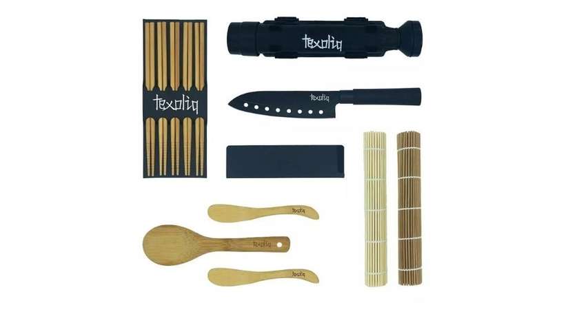 TEXOLIQ Japanese Sushi Kit For Homemade Sushi, 9 Pieces