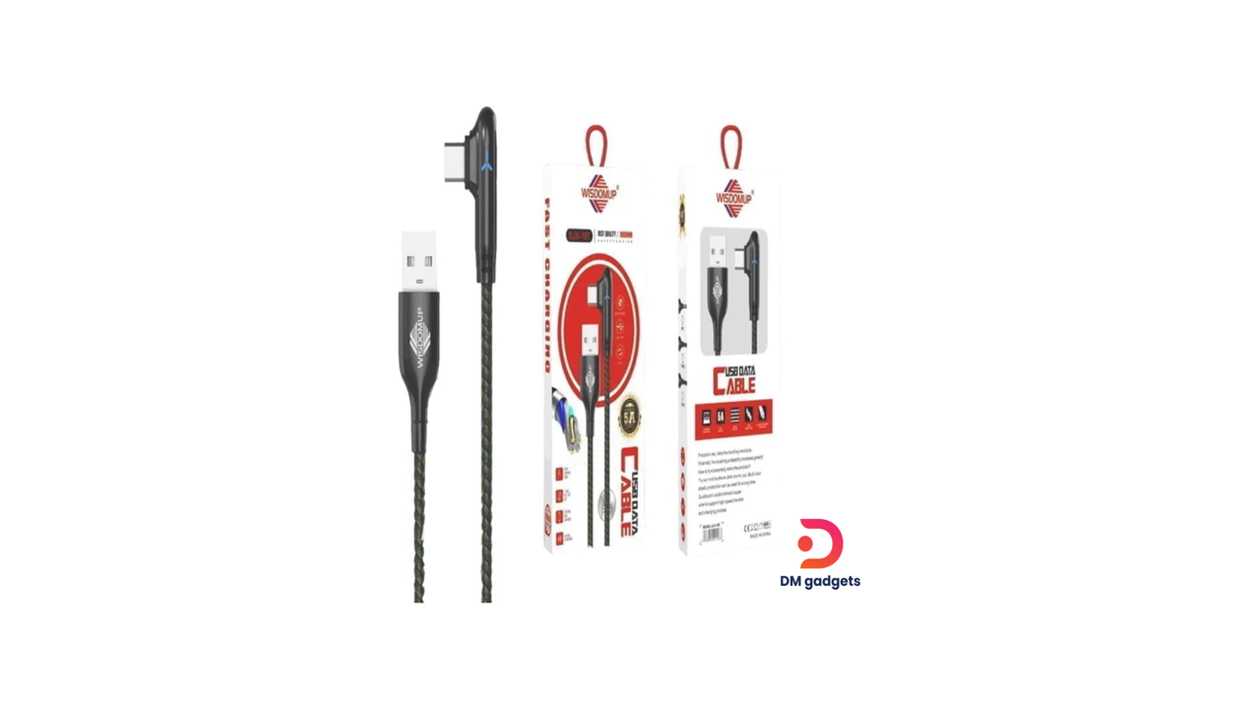 #461A#Wisdomup® SJX-19T Data Cables Type-C 1M 5A-Data Cables-Black