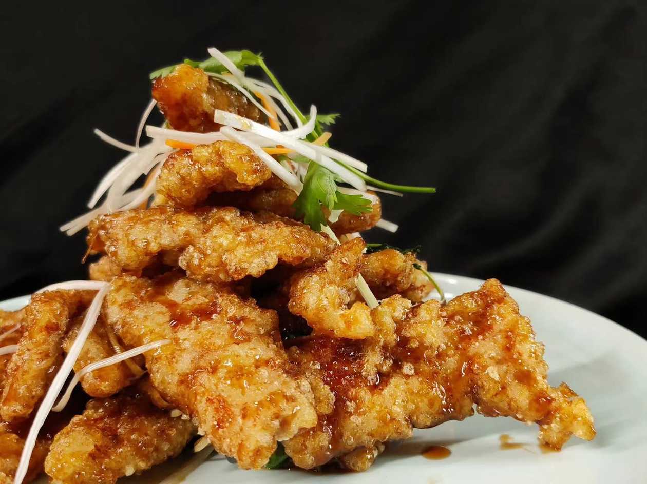 Guo bao rou（sweet & sour)