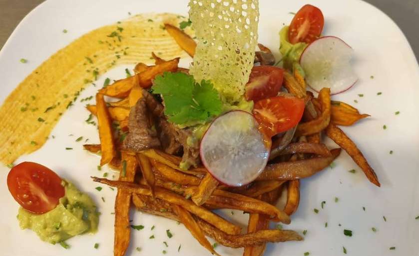 Rib-eye steak&sweet potato fries