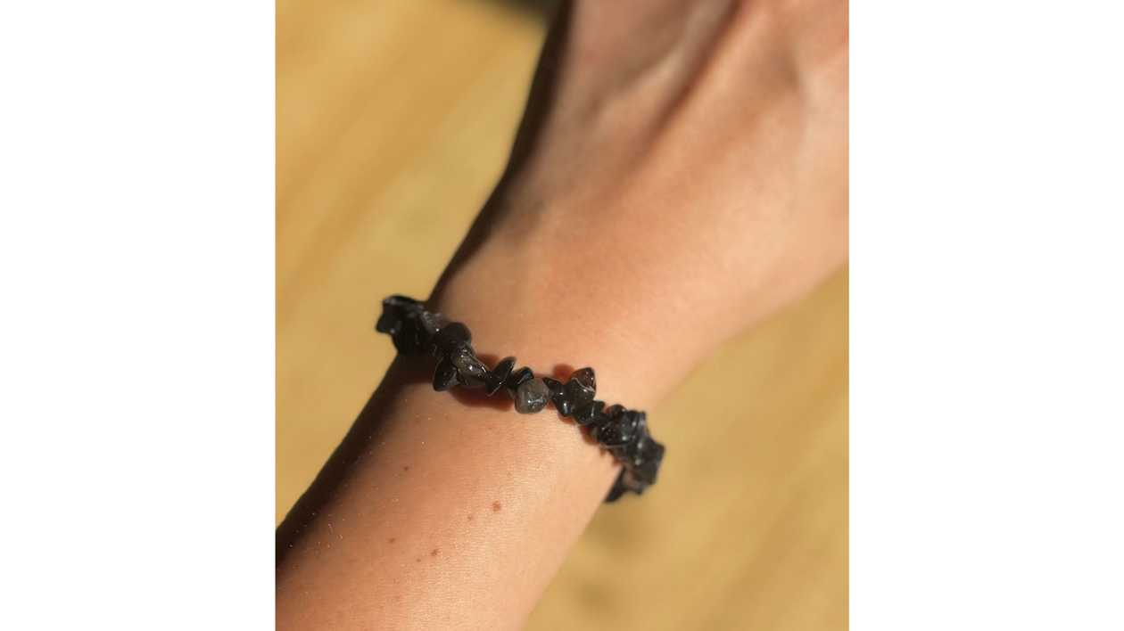 Black Obsidian Chip Bracelet