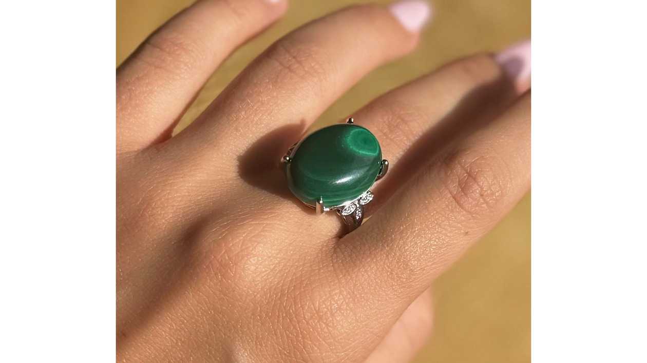 The Serpent’s Empress Malachite Ring 💚✨