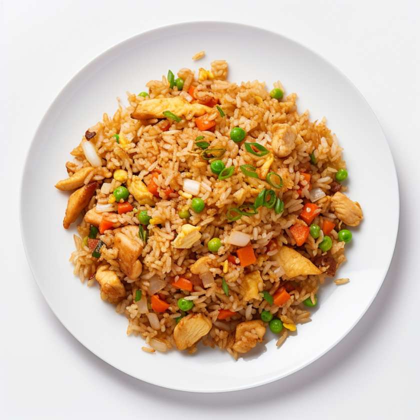 6. Smažená Rýže s Kuřecím Masem
