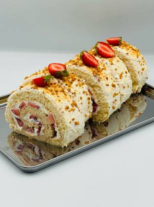 Roulade aux fraises