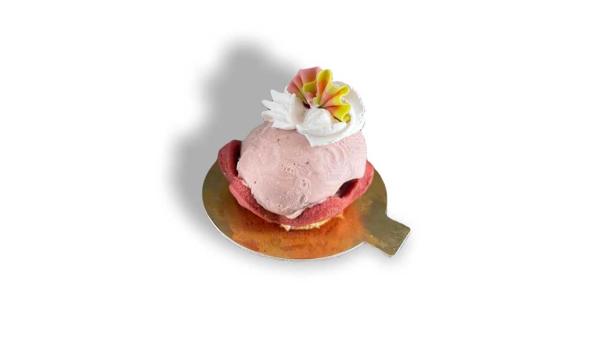 Strawberry Ice Cream Cookie Flower