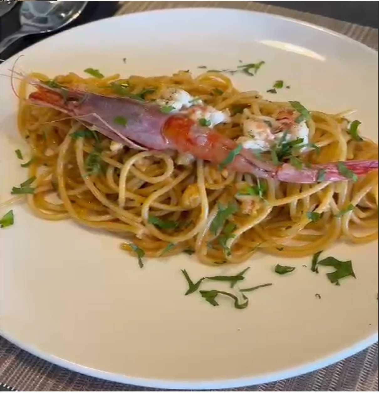 Spaghetti al gambero rosso