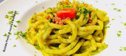 Busiata pesto di rucola e bottarga