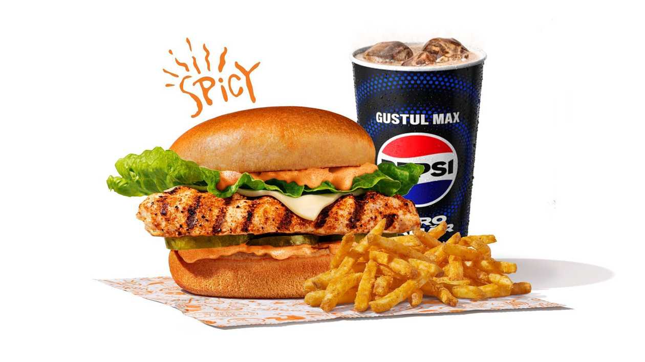 Spicy Grilled Chicken Sandwich Large Meal