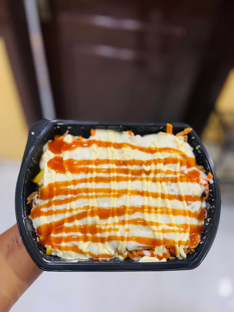 Loaded assorted cheesy fries
