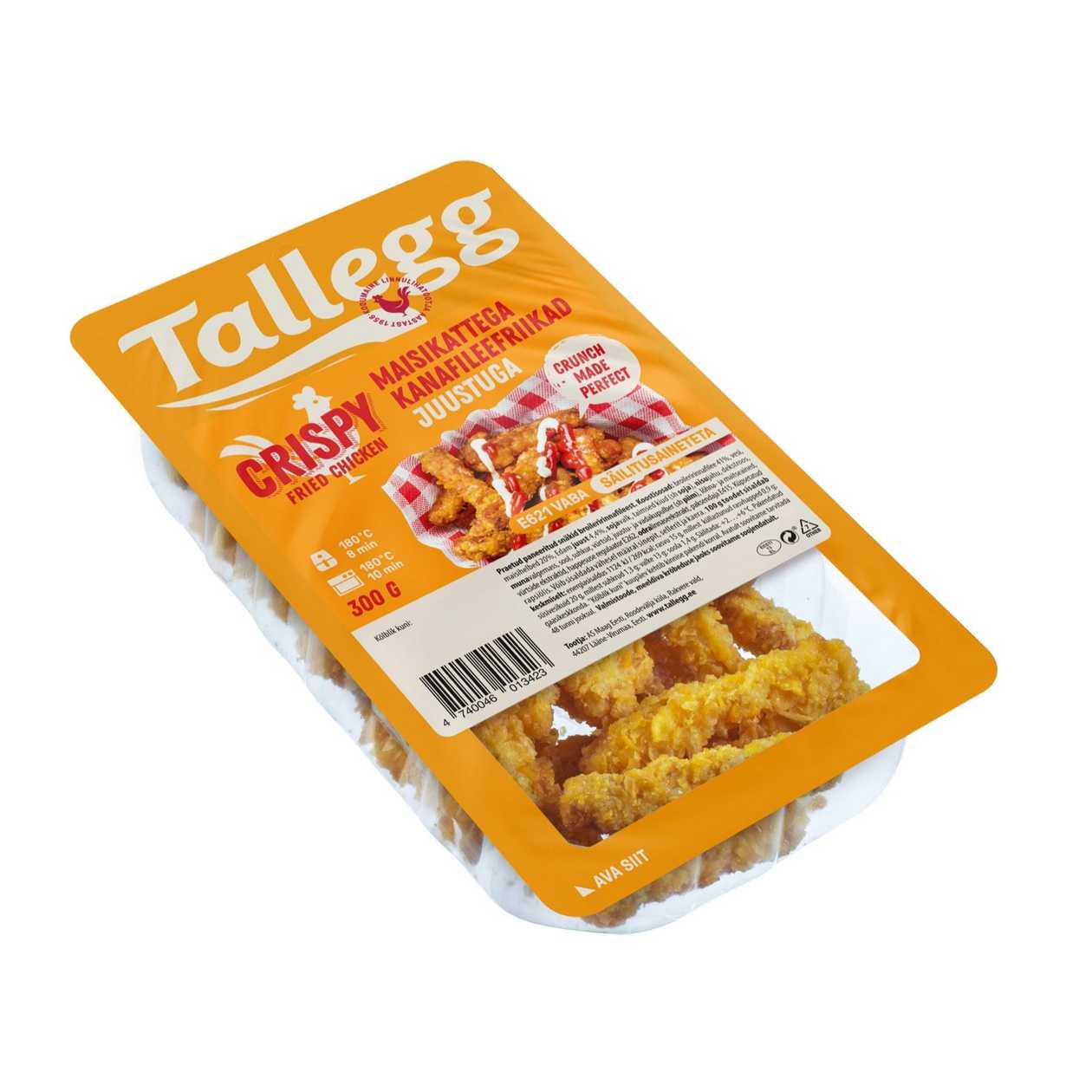 Tallegg, maisikattega kanafileefriikad juustuga, 300g (aegub peagi)