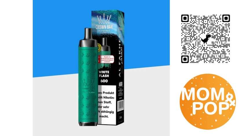 Al Fakher Crown Bar, 600 puffs, 2mg / White Flash